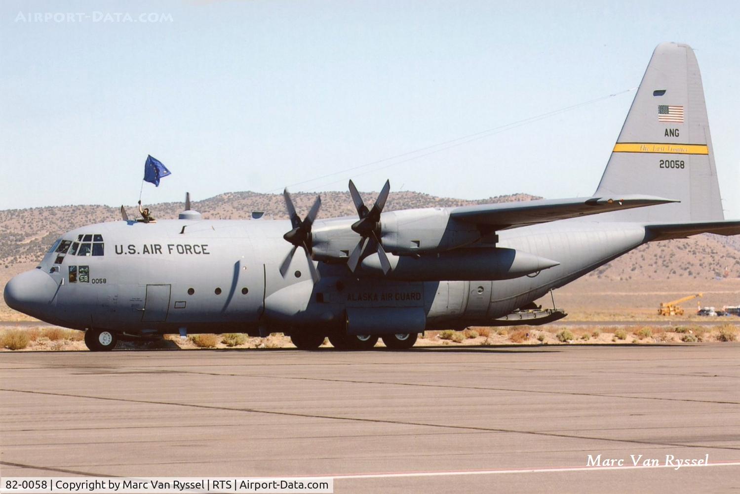 82-0058, 1982 Lockheed C-130H Hercules C/N 382-4975, At the Reno Air Races in September 2008.