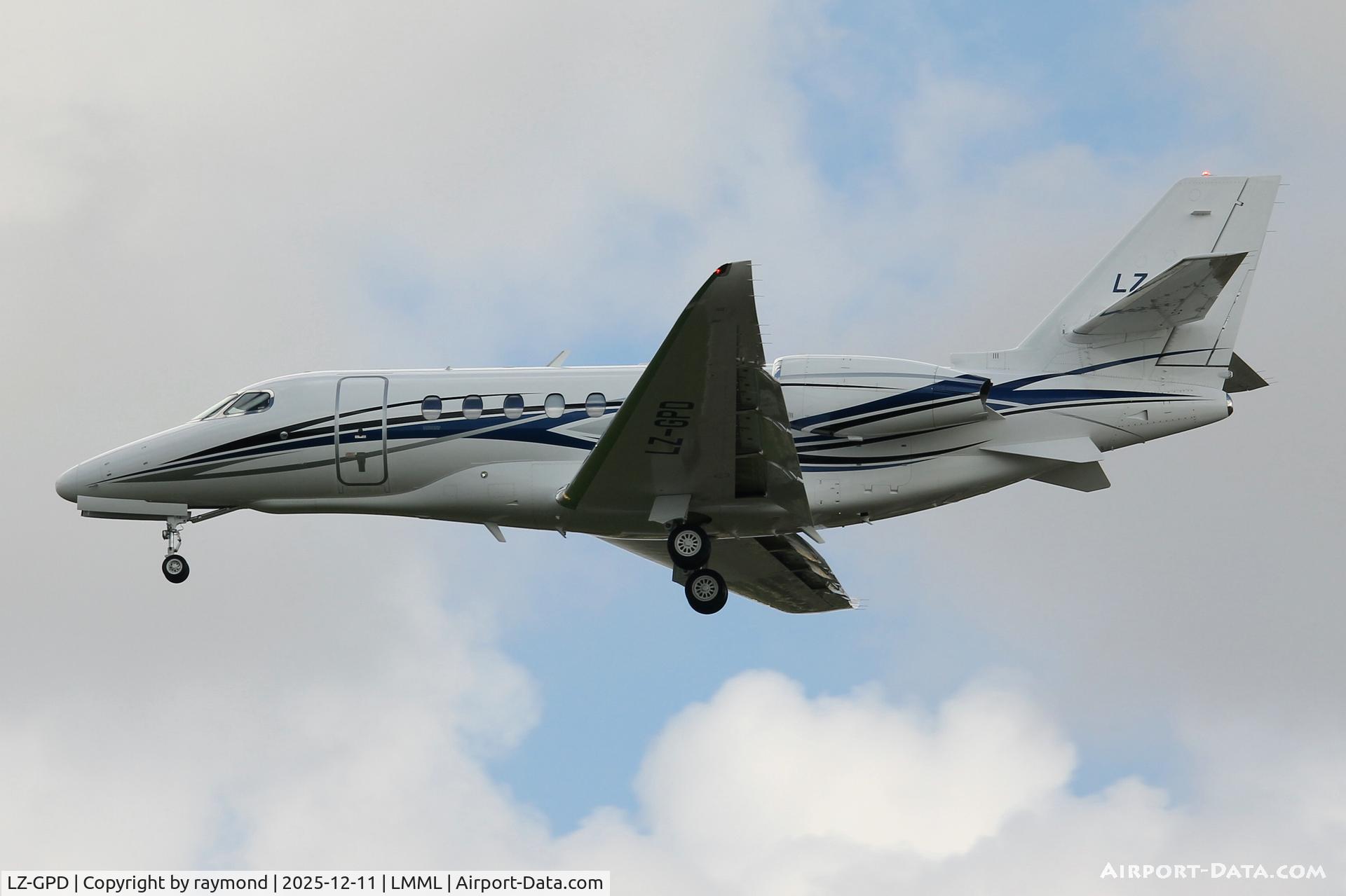 LZ-GPD, Cessna 680A  Citation Latitude C/N 680A0347, Air Volta, Cessna 680A Citation Latitude reg LZ-GPD landing in Malta.