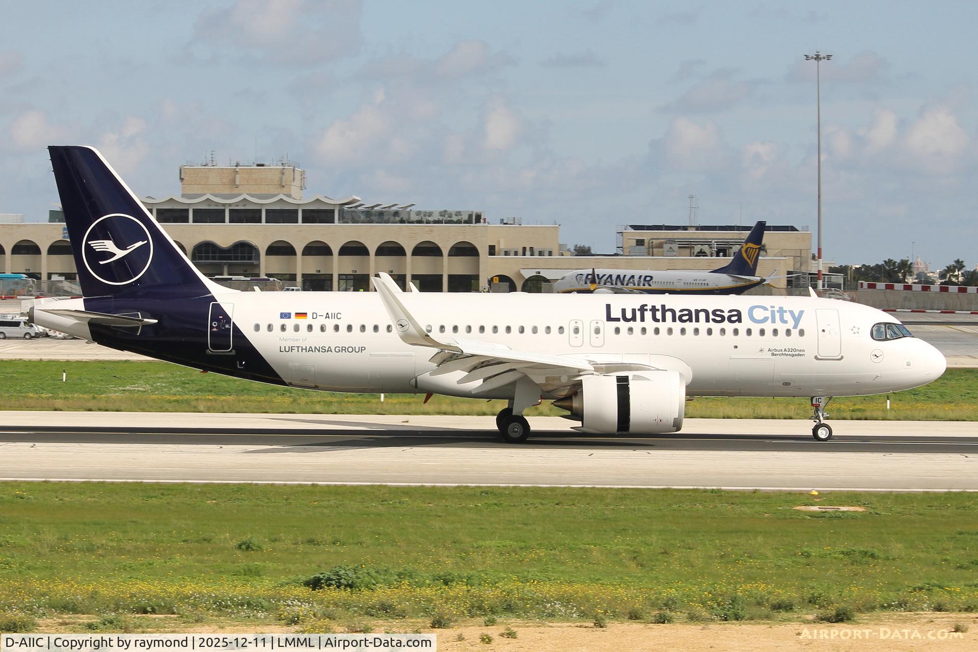 D-AIIC, Airbus A320-251N C/N 12792, Airbus A320-251N reg D-AIIC of Lufthansa City just landed in Malta RW13.