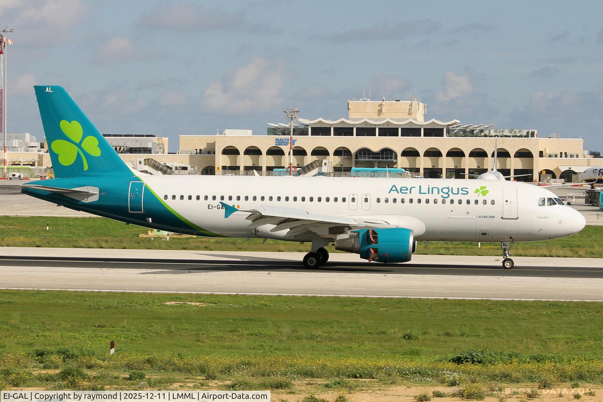 EI-GAL, 2009 Airbus A320-214 C/N 3789, Aer Lingus Airbus A320-214 reg EI-GAL seen just after landing in Malta RW13 from Dublin.