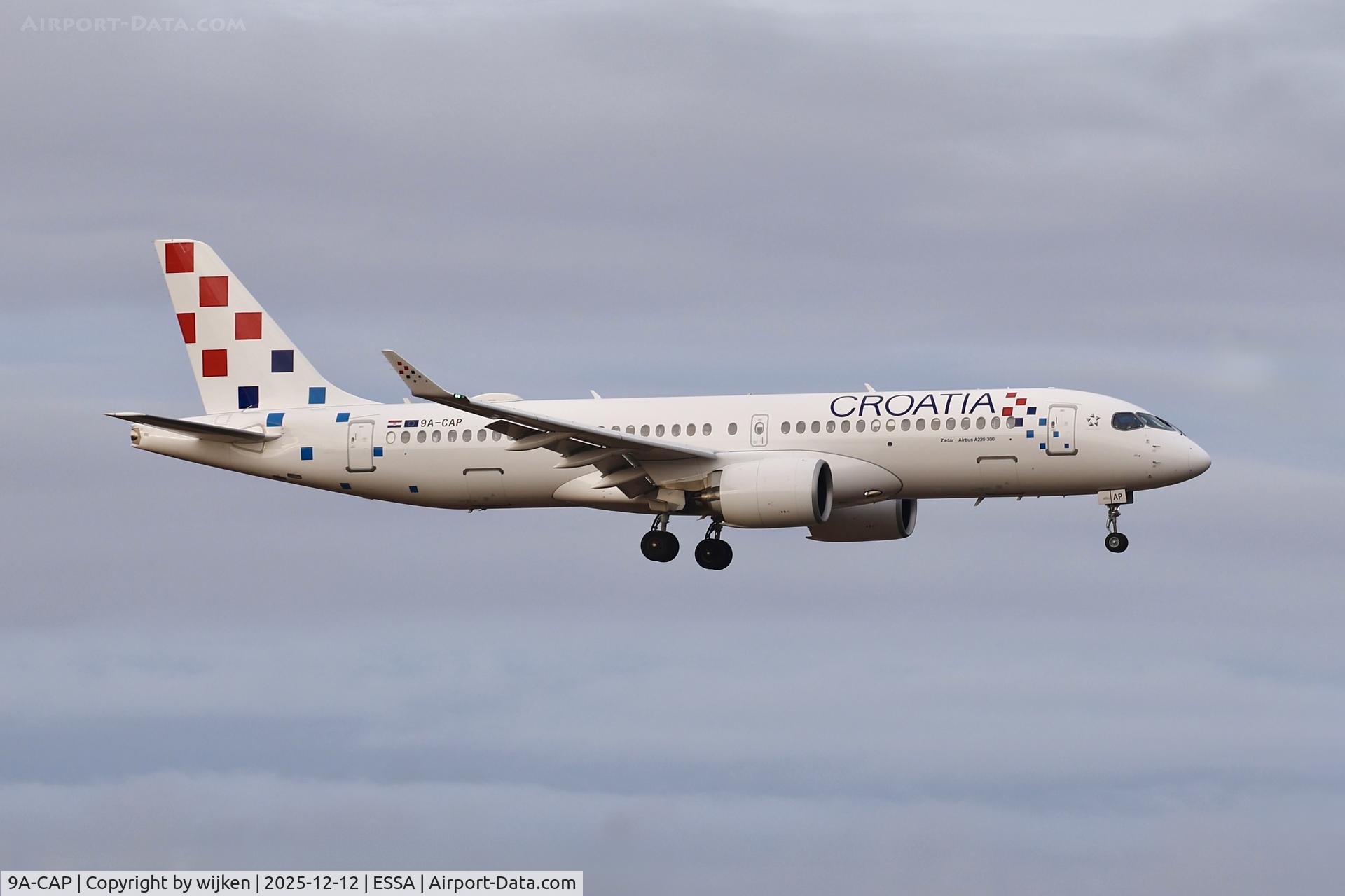 9A-CAP, 2025 Airbus A220-300 C/N 55380, Rwy 01L