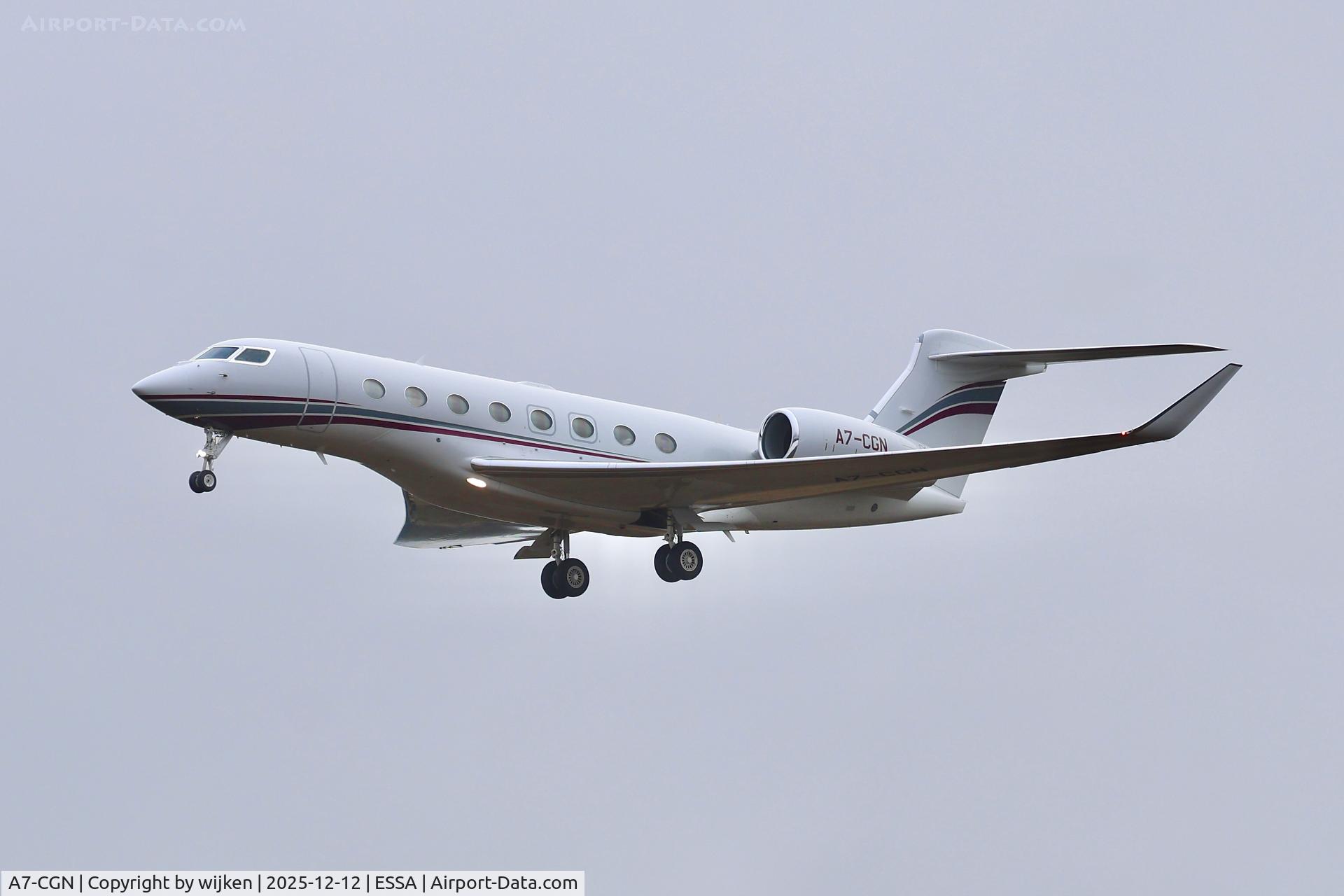 A7-CGN, Gulfstream G-VI (G650) C/N 6490, Rwy 01L
