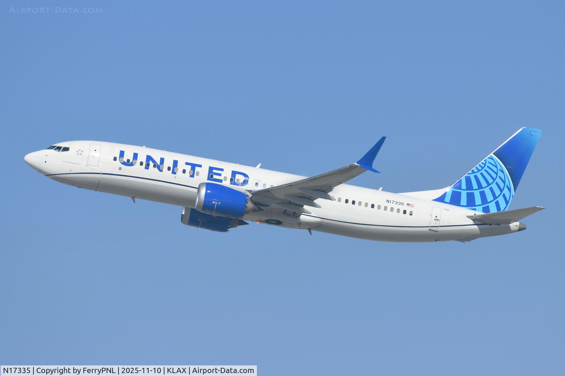 N17335, 2014 Boeing 737 MAX 8 C/N 67595, B738 Max of United Airlines