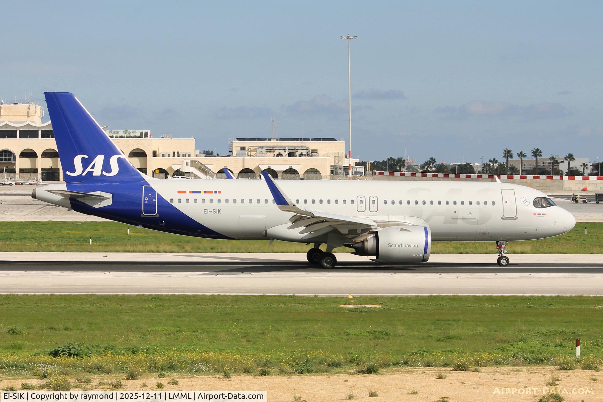 EI-SIK, 2022 Airbus A320-251N C/N 10716, Scandinavian Airbus A320-251N reg EI-SIK seen here after landing in Malta RW13.