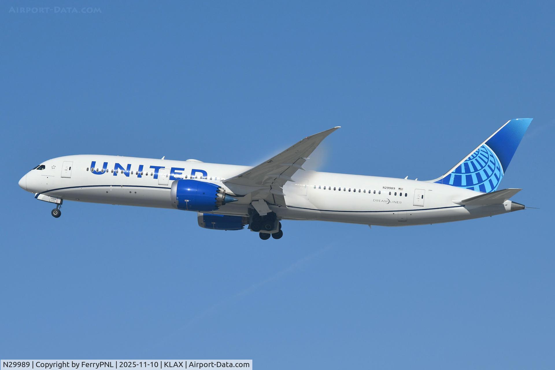 N29989, 2024 Boeing 787-9 Dreamliner Dreamliner C/N 38274, United B789 departing LAX