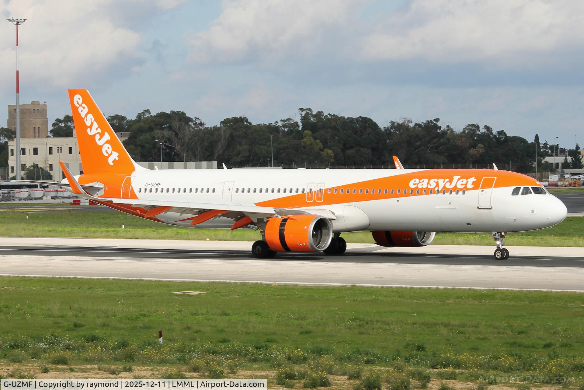 G-UZMF, 2018 Airbus A321-251NX C/N 8508, Airbus A321-251NX reg G-UZMF of Easyjet just landed in Malta RW13.