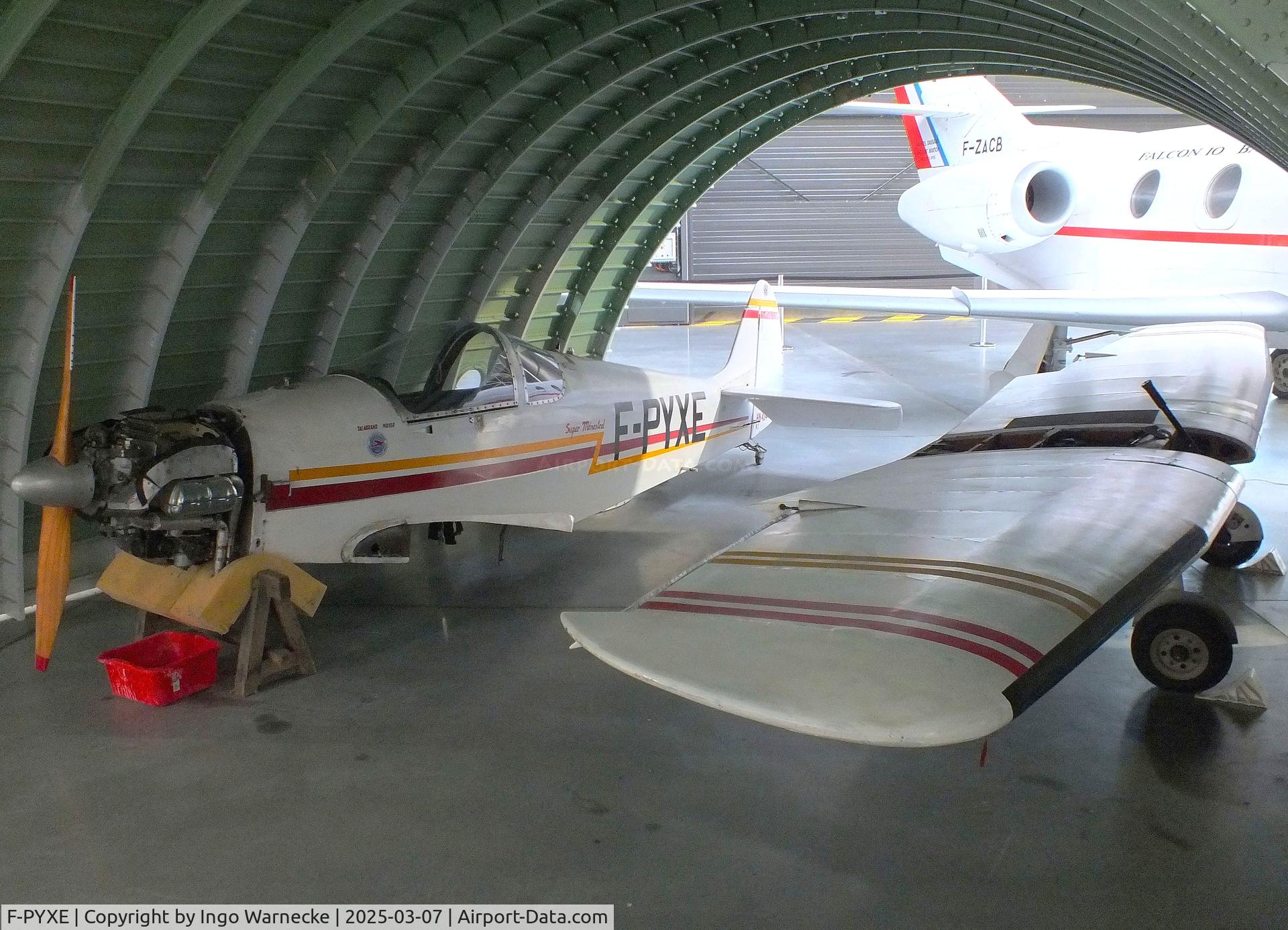 F-PYXE, Nicollier HN-434 Super Menestrel C/N 01, Nicollier HN.434 Super Menestrel (wings dismounted) at the Aeroscopia, Blagnac (Toulouse)