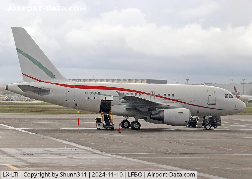 LX-LTI, 2010 Airbus A318-112CJ Elite C/N 4169, Parked at the General Aviation area...