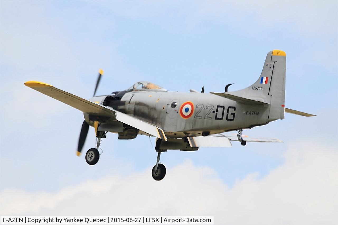 F-AZFN, Douglas AD-4N Skyraider C/N 7609, Douglas AD-4N Skyraider, On display, Luxeuil-St Sauveur Air Base 116 (LFSX)