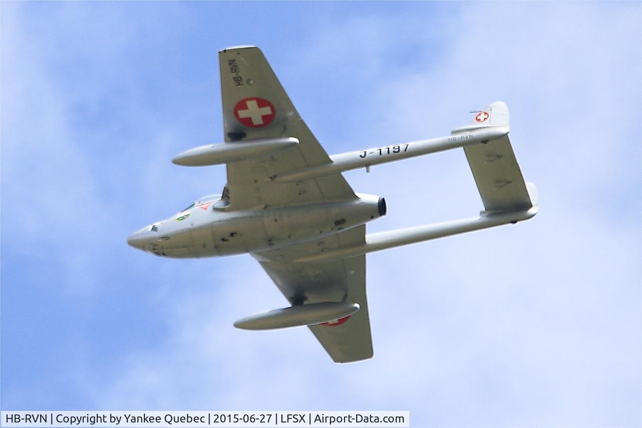 HB-RVN, 1952 De Havilland (FFA) Vampire FB.6 (DH-100) C/N 706, De Havilland (FFA) Vampire FB.6 (DH-100), On display, Luxeuil-Saint Sauveur Air Base 116 (LFSX)