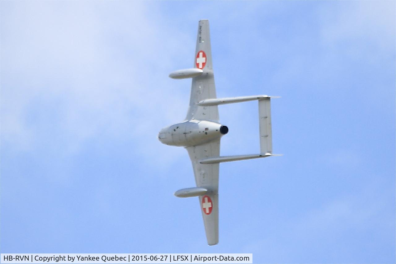 HB-RVN, 1952 De Havilland (FFA) Vampire FB.6 (DH-100) C/N 706, De Havilland (FFA) Vampire FB.6 (DH-100), On display, Luxeuil-Saint Sauveur Air Base 116 (LFSX)