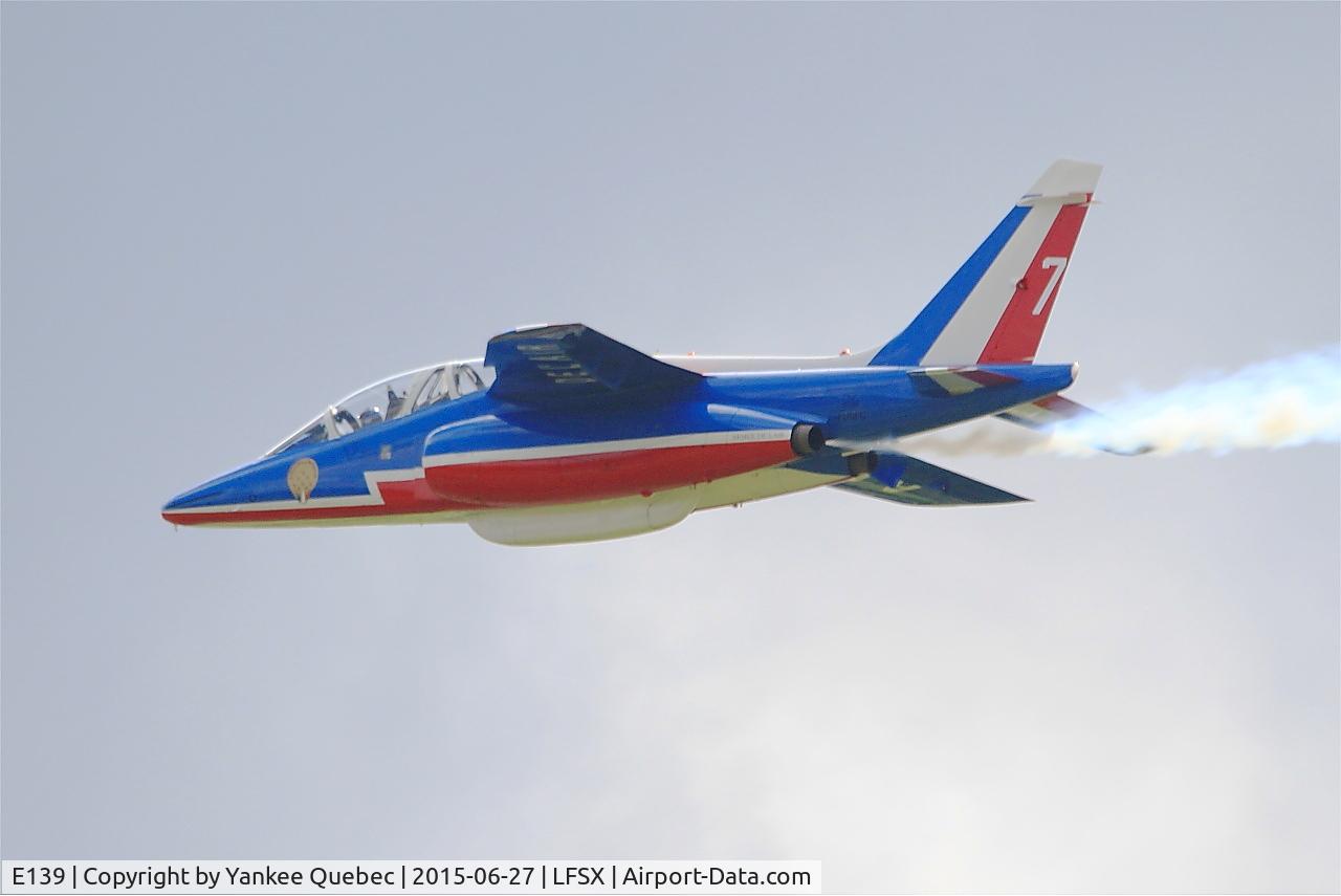 E139, Dassault-Dornier Alpha Jet E C/N E139, Dassault-Dornier Alpha Jet E (F-UGFC), Athos 07 of Patrouille de France 2015, Luxeuil-St Sauveur Air Base 116 (LFSX)