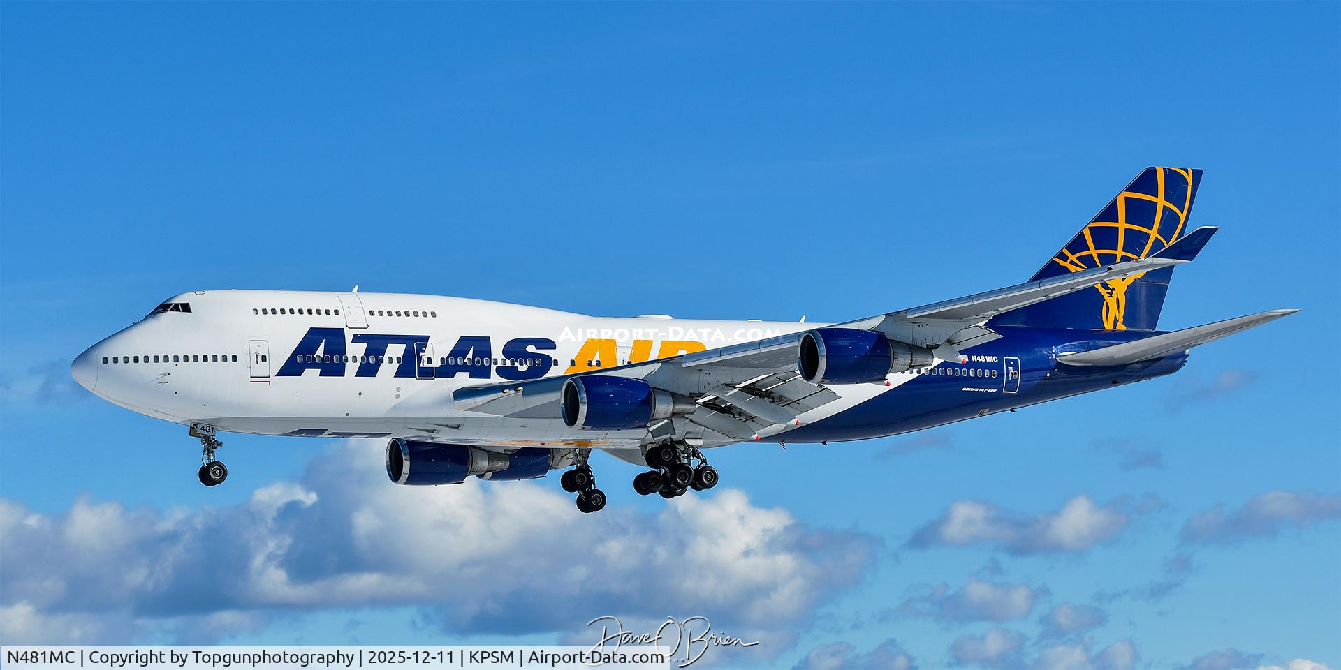 N481MC, 2001 Boeing 747-443 C/N 32339, CAMBER516 coming in from Ramstein AFB