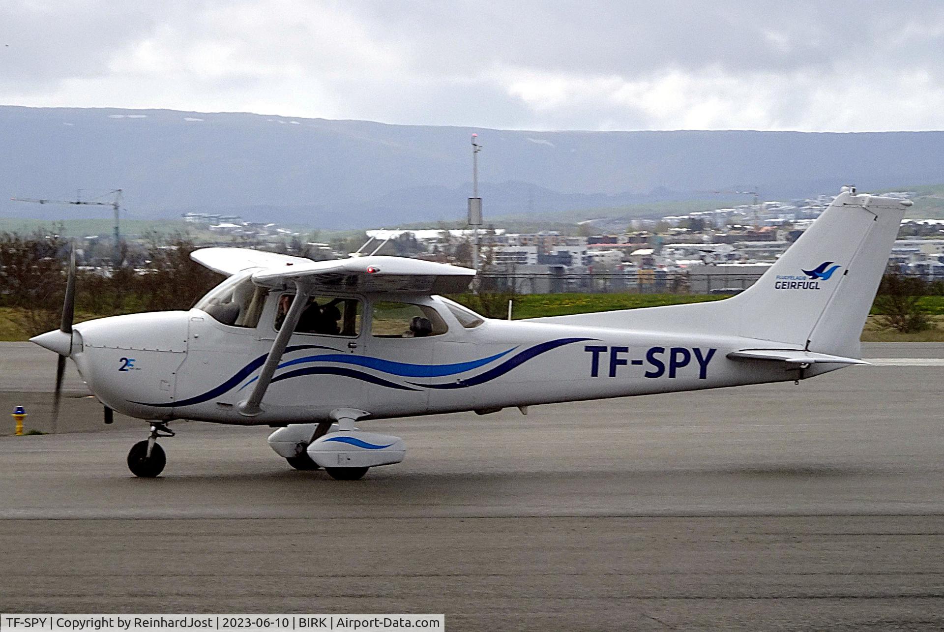 TF-SPY, 1978 Cessna 172N C/N 172-69581, TF-SPY (ex-N737QA) returns from a flight at Reykjavik Domestic Airport
