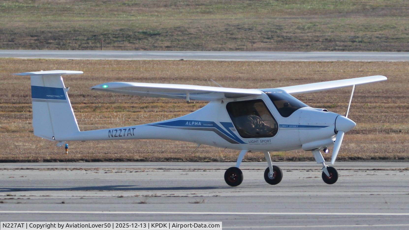 N227AT, 2023 Pipistrel Alpha Trainer C/N 1227 AT 912 LSA, Alpha Trainer, w/ me at the controls on my solo cross-country. Photo courtesy of my mom