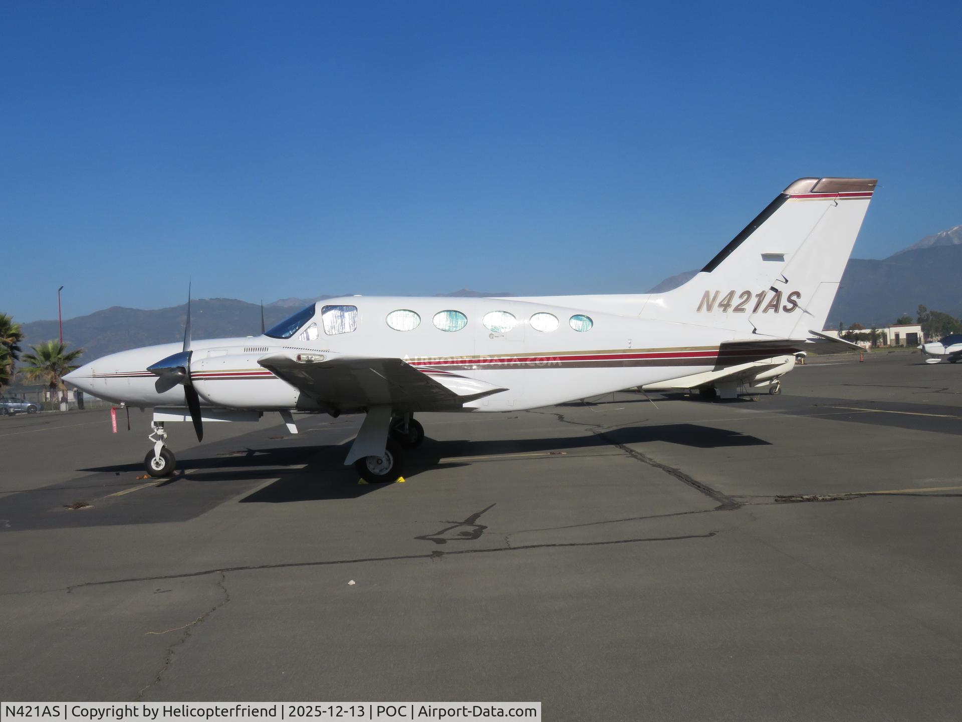 N421AS, 1976 Cessna 421C Golden Eagle C/N 421C0163, Parked in transit parking