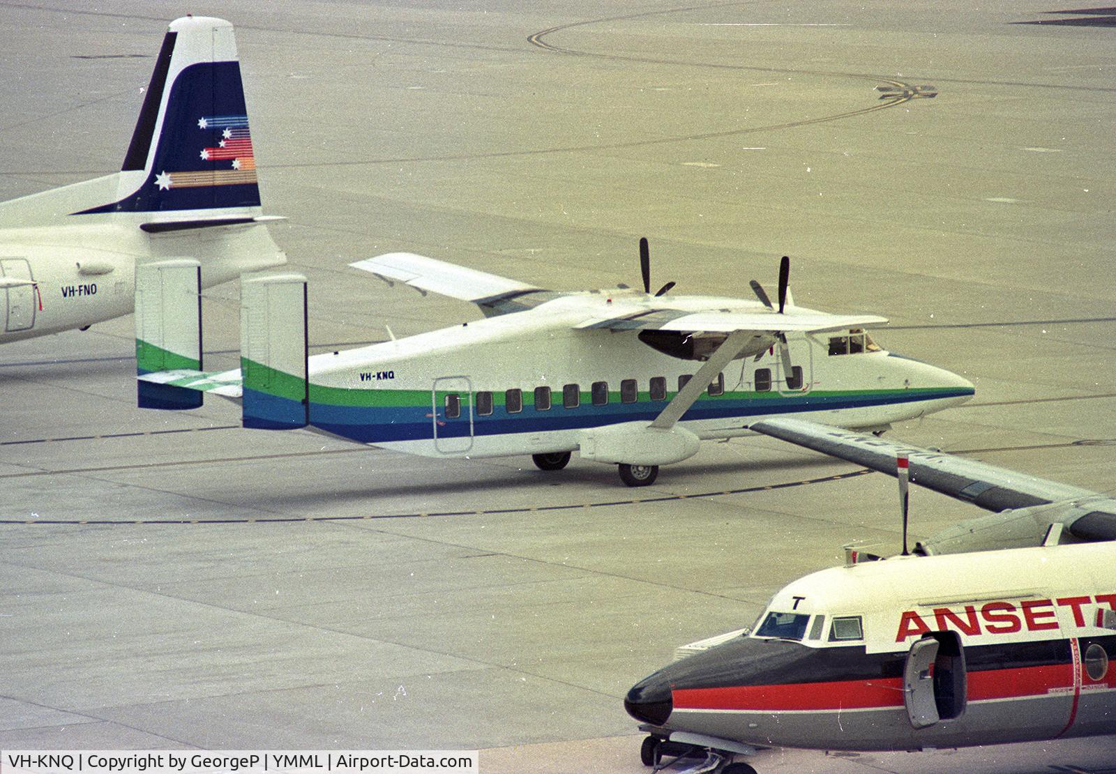 VH-KNQ, 1961 Short BROS SD-330-200 C/N SH3073, Sandwiched between two Ansett F-27s. 