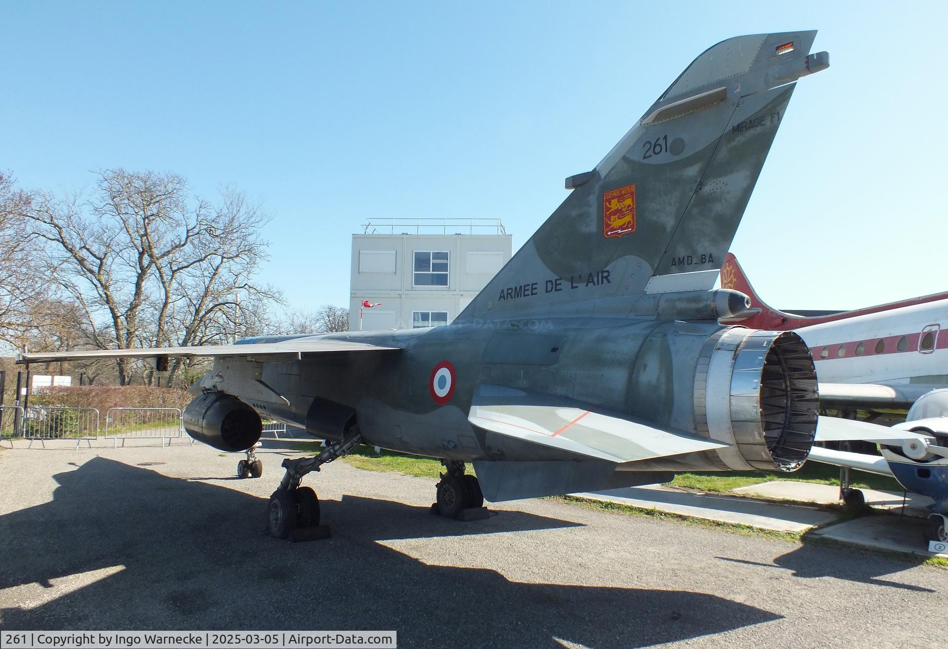 261, Dassault Mirage F.1CT C/N 261, Dassault Mirage F.1CT at the Ailes Anciennes Toulouse Museum, Blagnac
