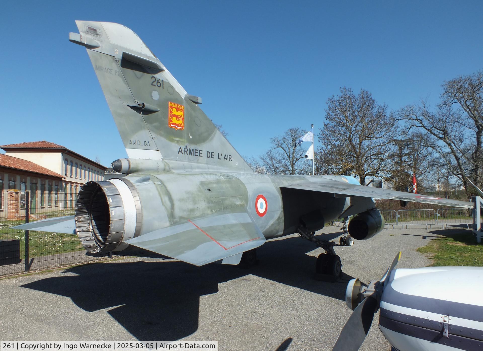 261, Dassault Mirage F.1CT C/N 261, Dassault Mirage F.1CT at the Ailes Anciennes Toulouse Museum, Blagnac