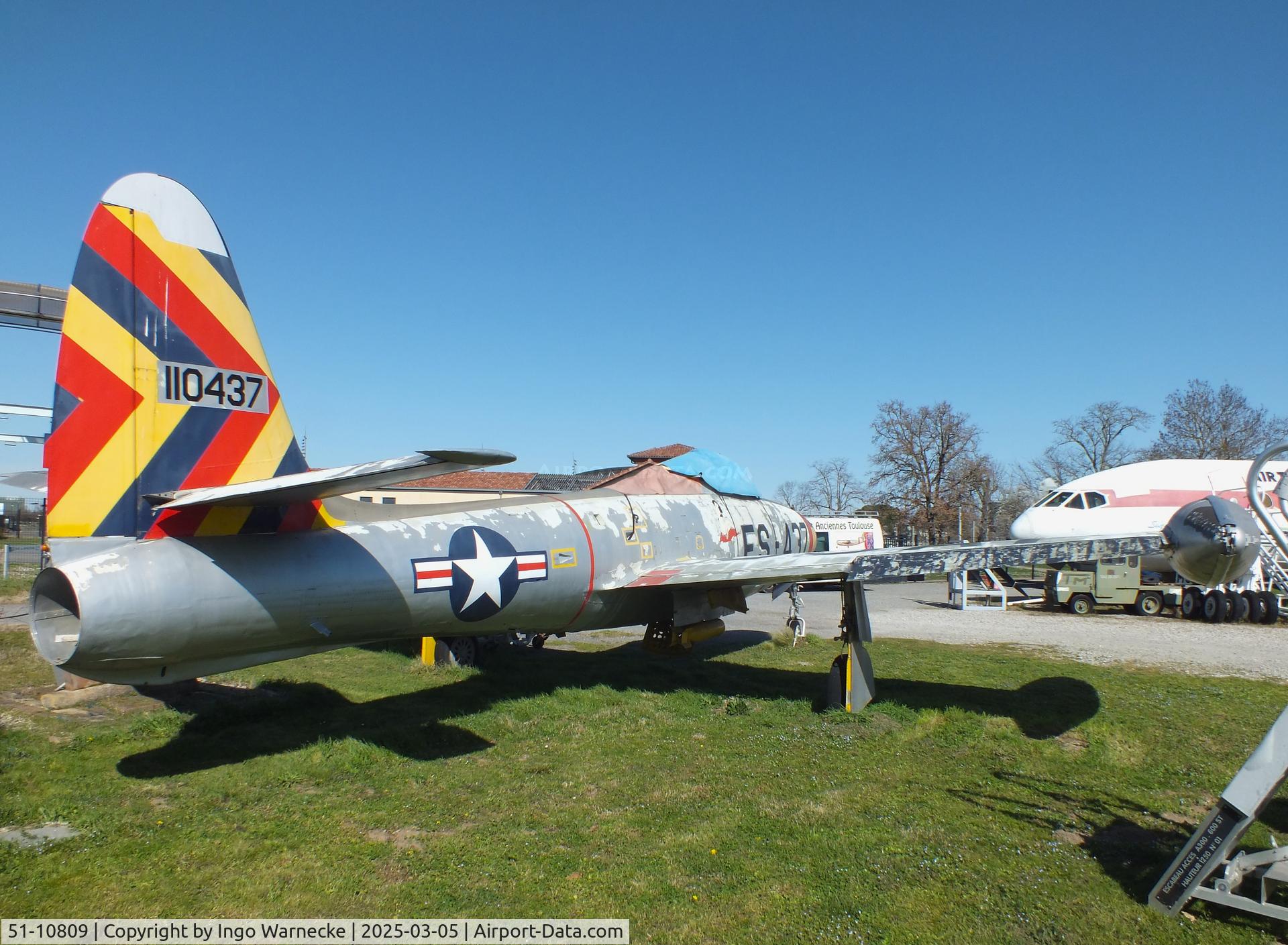 51-10809, 1951 Republic F-84G Thunderstreak C/N 2542-1262B, Republic F-84G Thunderstreak at the Ailes Anciennes Toulouse Museum, Blagnac