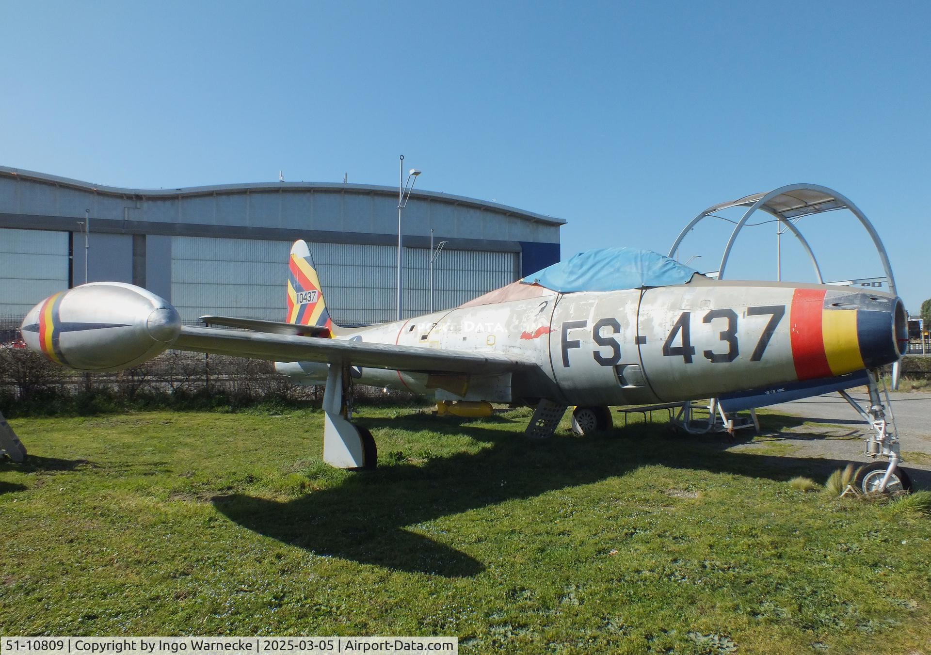 51-10809, 1951 Republic F-84G Thunderstreak C/N 2542-1262B, Republic F-84G Thunderstreak at the Ailes Anciennes Toulouse Museum, Blagnac