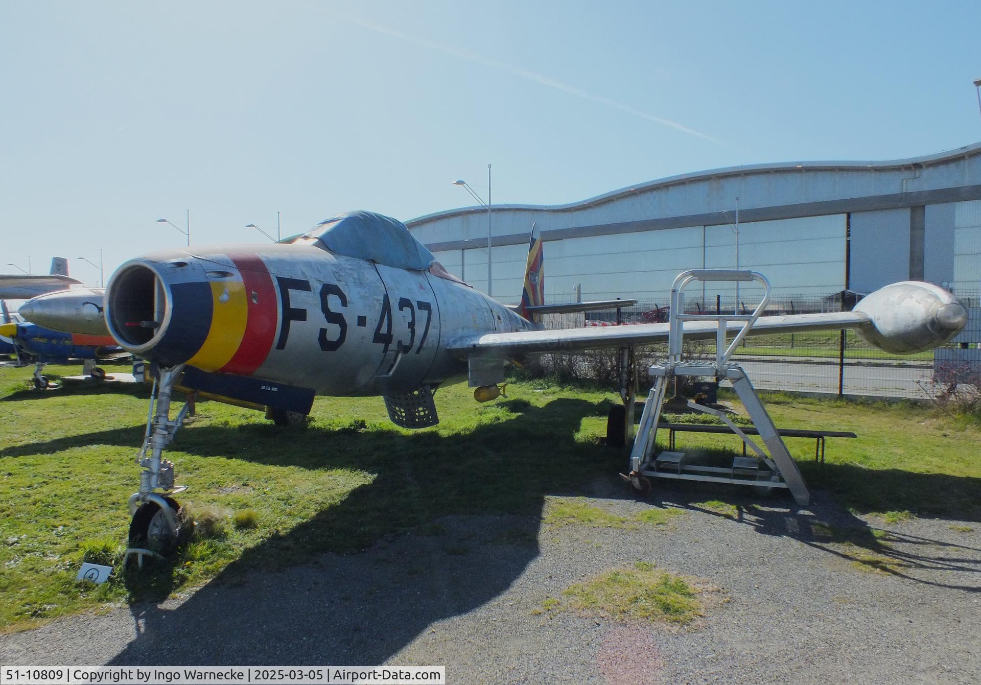 51-10809, 1951 Republic F-84G Thunderstreak C/N 2542-1262B, Republic F-84G Thunderstreak at the Ailes Anciennes Toulouse Museum, Blagnac