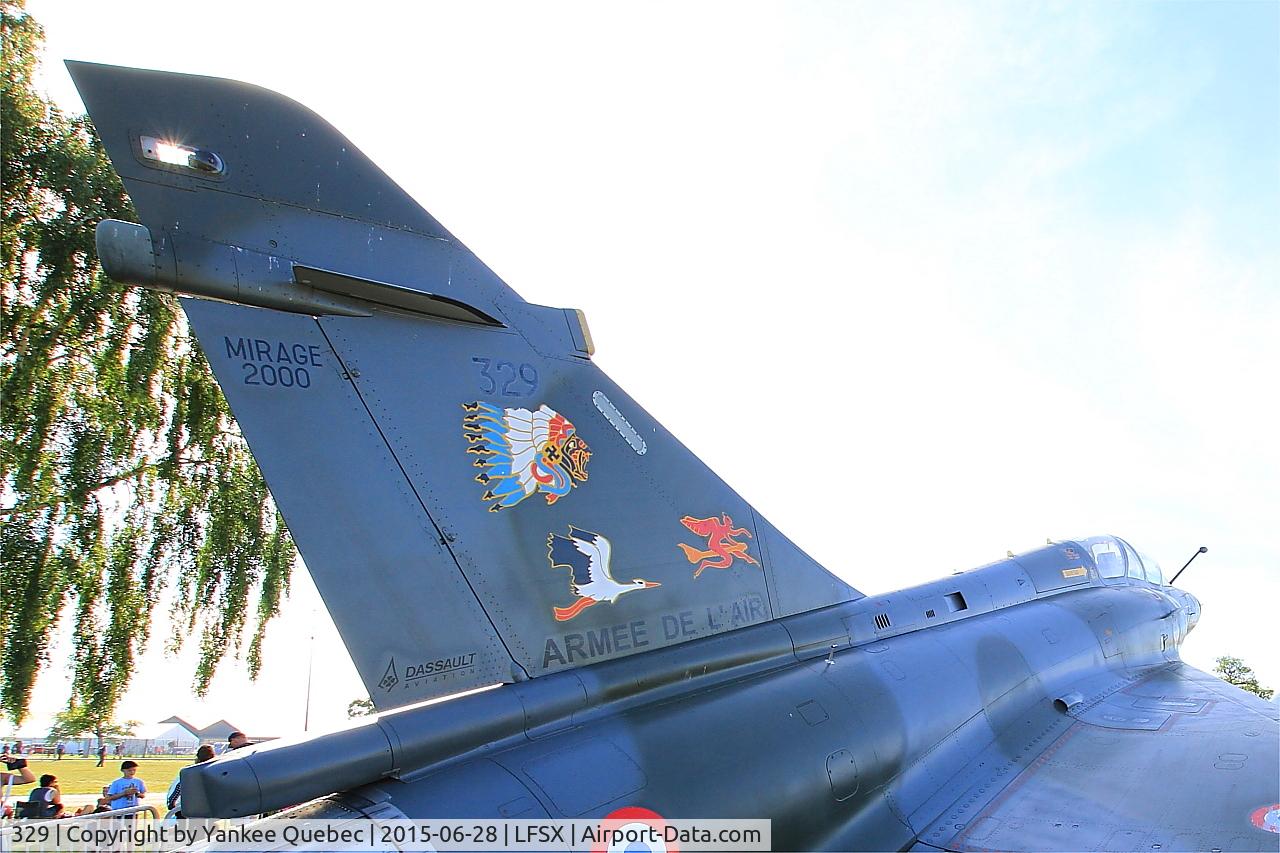 329, 1988 Dassault Mirage 2000N C/N 243, Dassault Mirage 2000N, tail close up view, Preserved at Luxeuil-St Sauveur Air Base 116(LFSX)