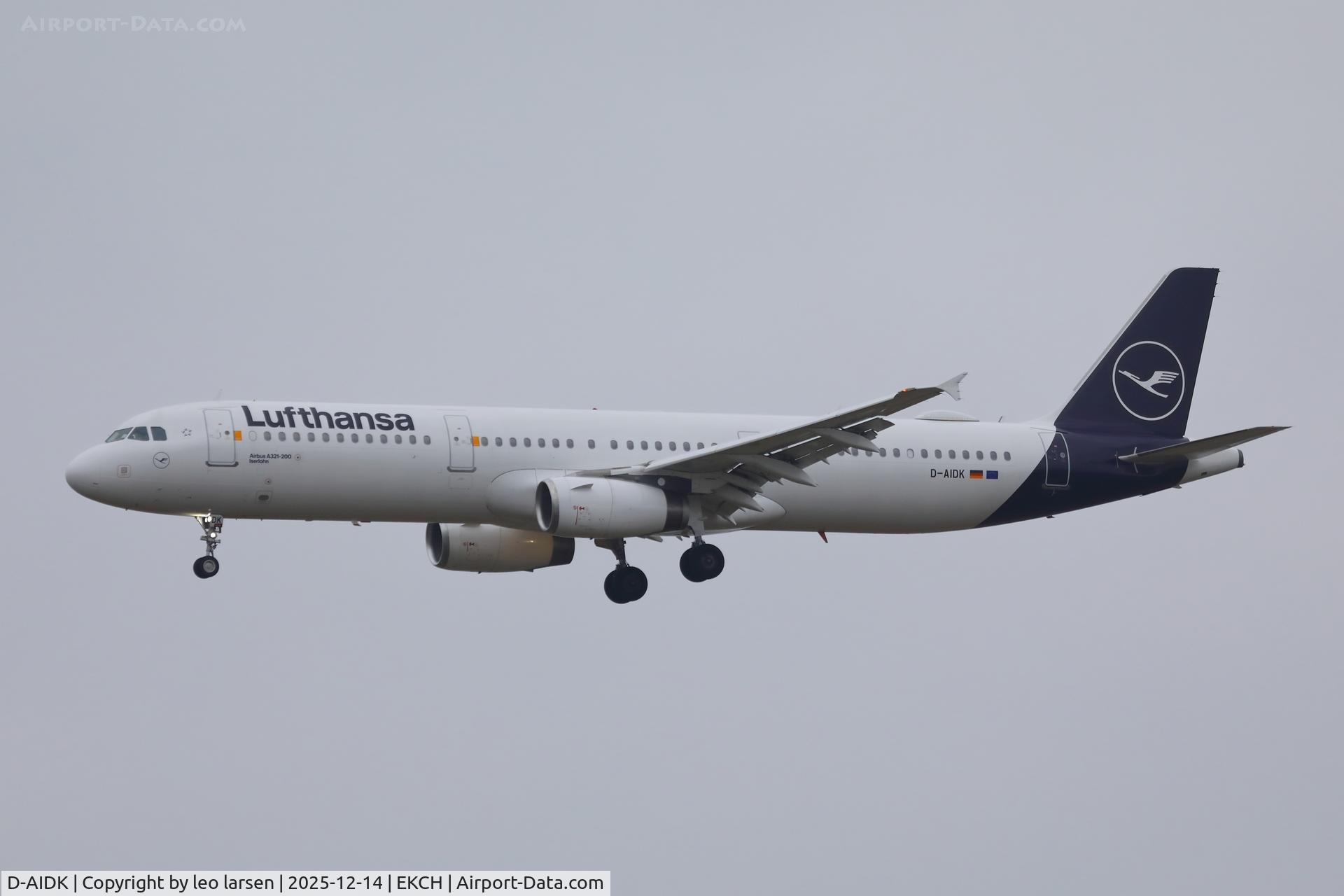 D-AIDK, 2011 Airbus A321-231 C/N 4819, Copenhagen 14.12.2025