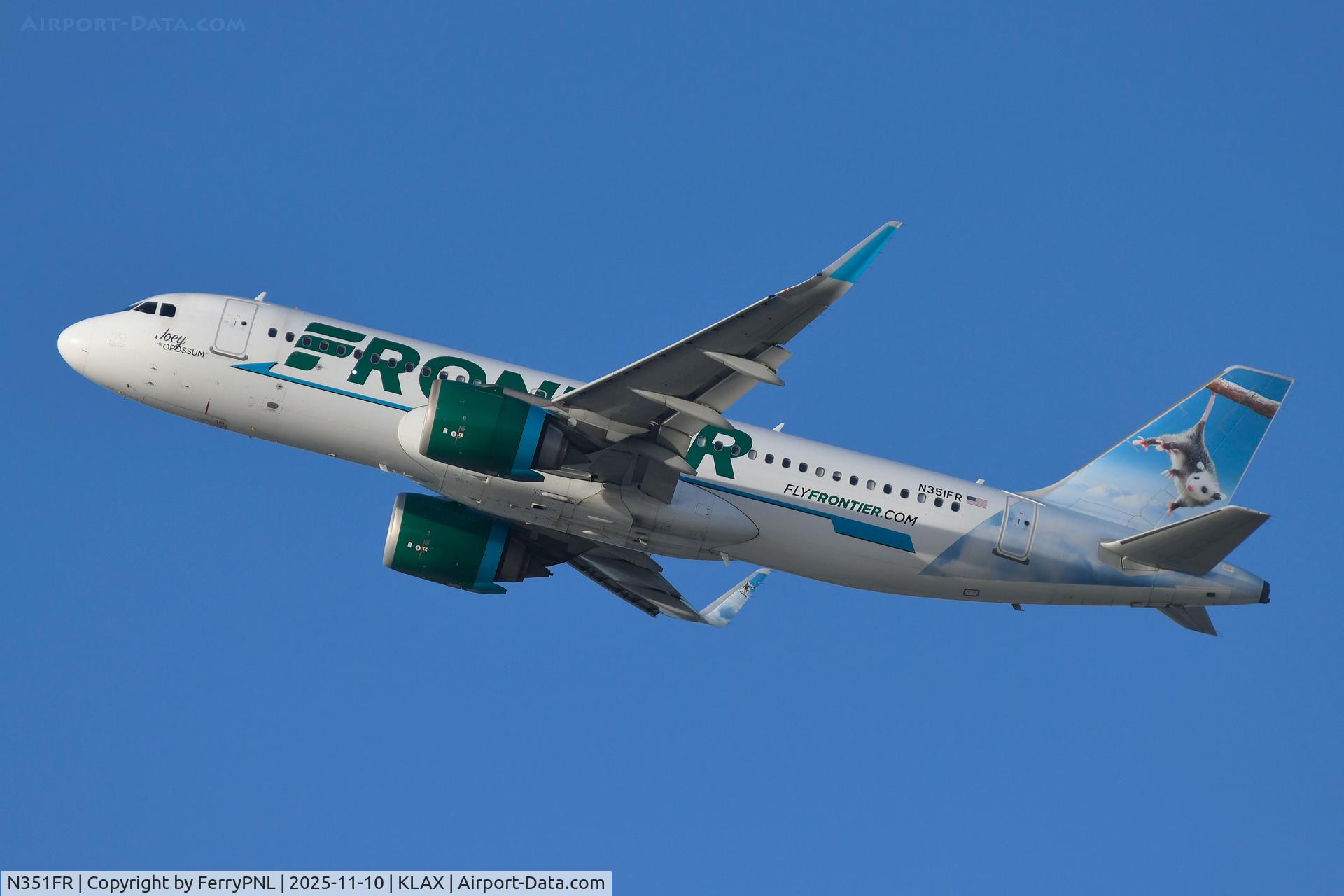N351FR, 2019 Airbus A320-251N C/N 8913, Frontier A320Neo taking-off