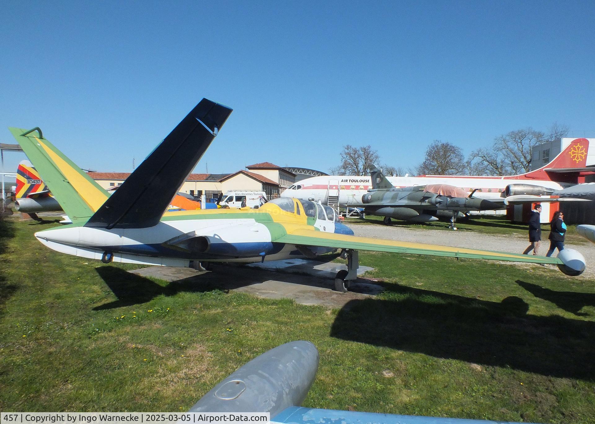 457, Fouga CM-170R Magister C/N 457, Fouga CM.170R Magister at the Ailes Anciennes Toulouse Museum, Blagnac