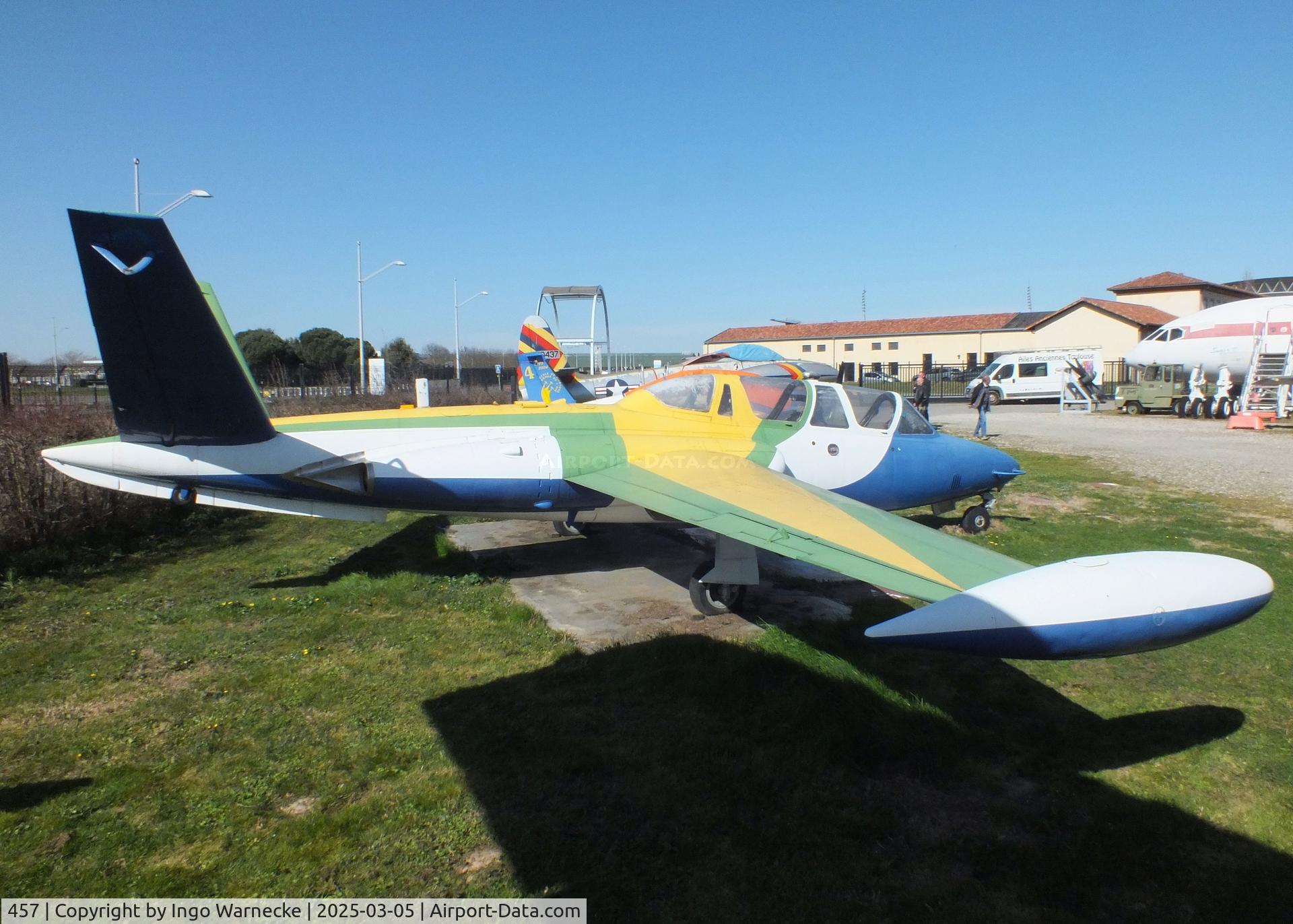 457, Fouga CM-170R Magister C/N 457, Fouga CM.170R Magister at the Ailes Anciennes Toulouse Museum, Blagnac