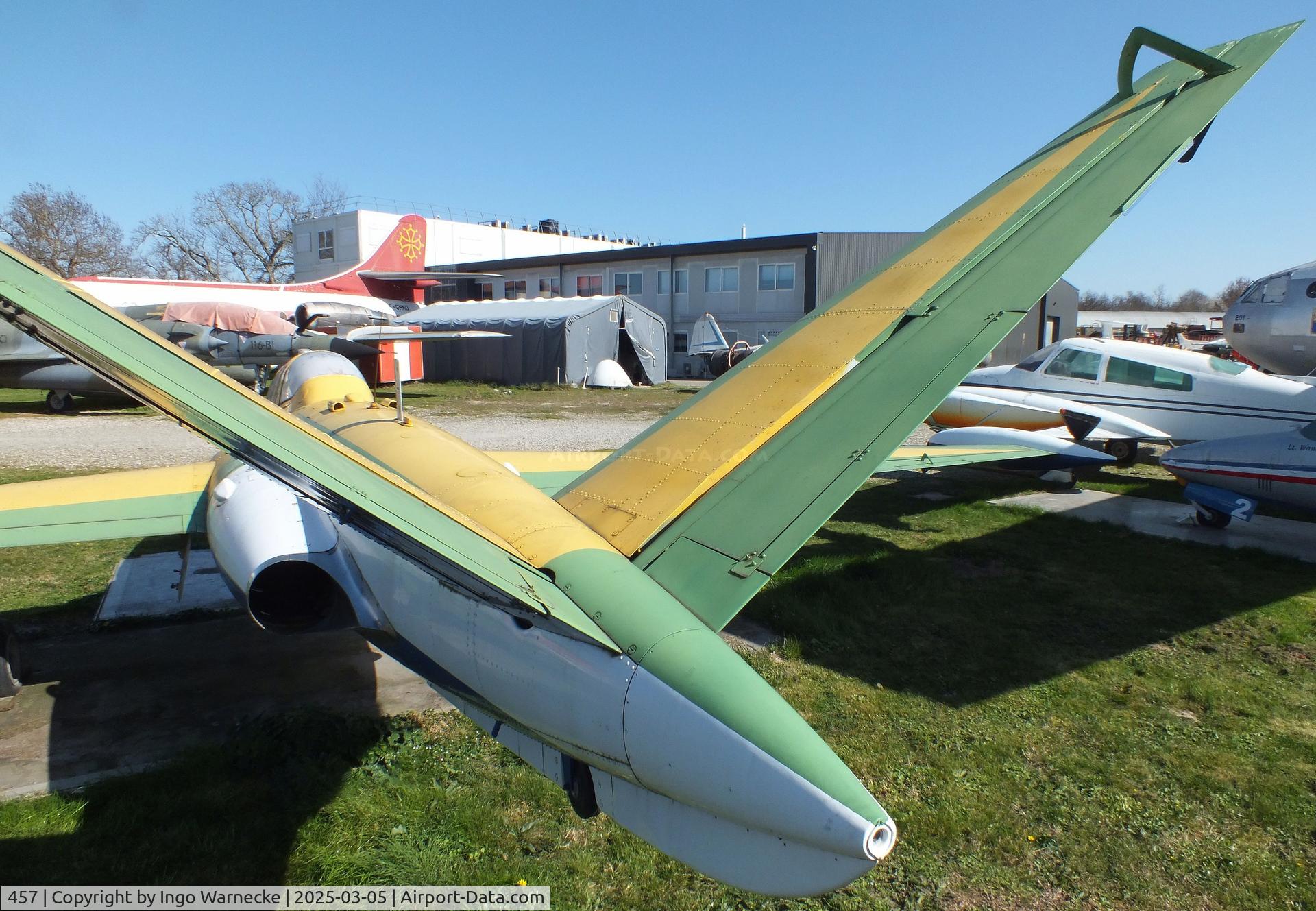 457, Fouga CM-170R Magister C/N 457, Fouga CM.170R Magister at the Ailes Anciennes Toulouse Museum, Blagnac