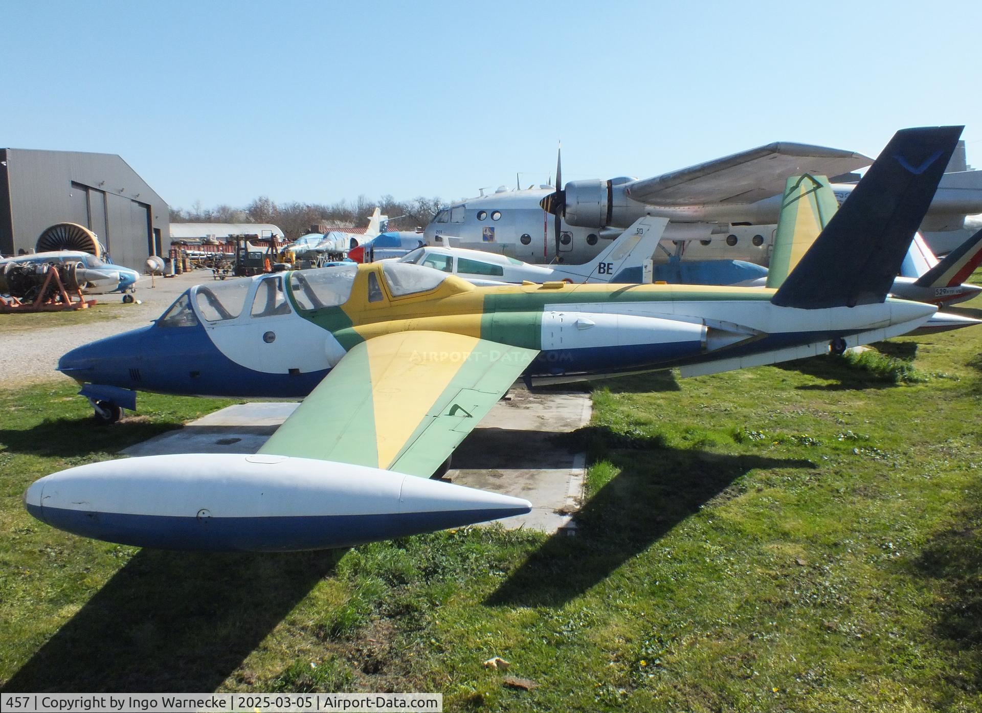 457, Fouga CM-170R Magister C/N 457, Fouga CM.170R Magister at the Ailes Anciennes Toulouse Museum, Blagnac