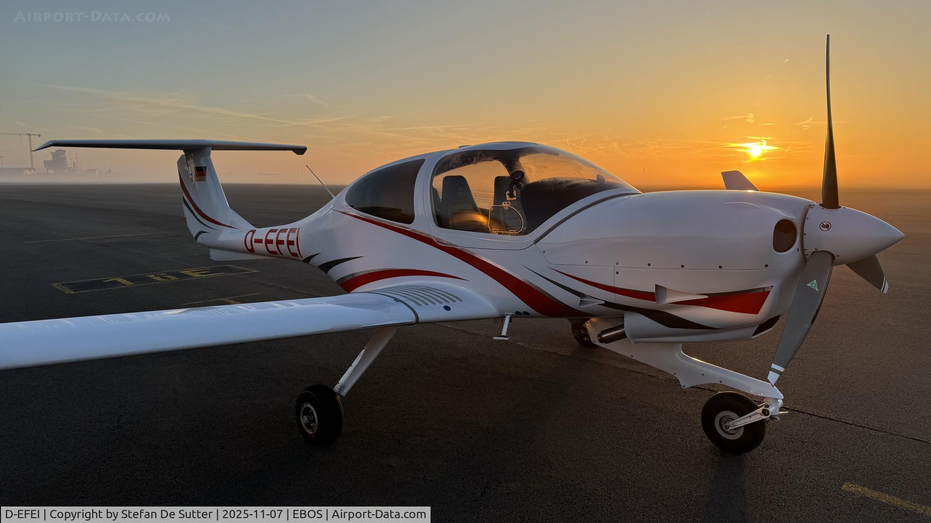 D-EFEI, 2019 Diamond DA-40 NG Diamond Star Diamond Star C/N 40.N404, Foggy sunrise in Ostend