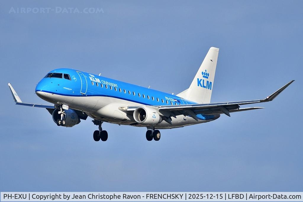 PH-EXU, 2018 Embraer 175STD (ERJ-170-200) C/N 17000708, Amsterdam (AMS)	Bordeaux (BOD)	KL1443