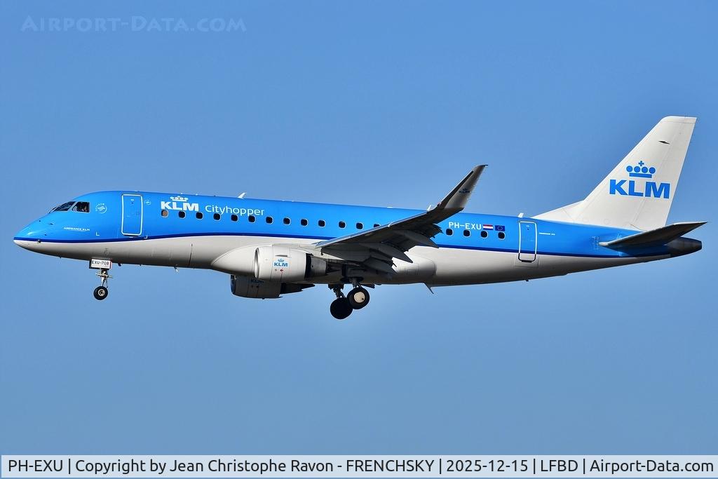 PH-EXU, 2018 Embraer 175STD (ERJ-170-200) C/N 17000708, Amsterdam (AMS)	Bordeaux (BOD)	KL1443