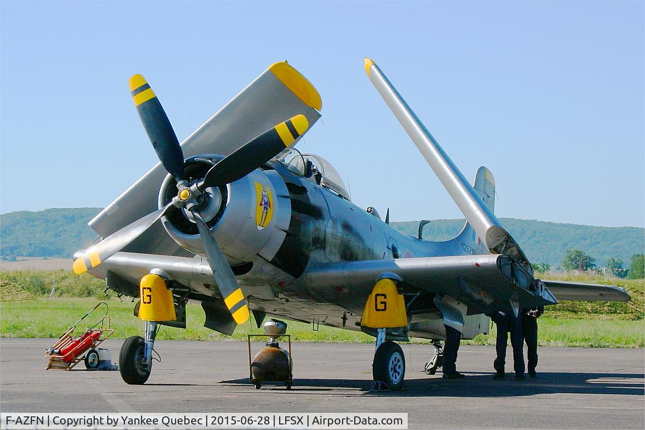 F-AZFN, Douglas AD-4N Skyraider C/N 7609, Douglas AD-4N Skyraider, Flight line, Luxeuil-St Sauveur Air Base 116 (LFSX)