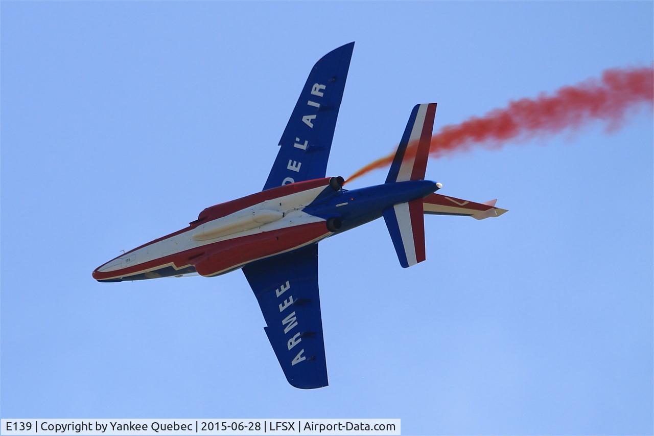 E139, Dassault-Dornier Alpha Jet E C/N E139, Dassault-Dornier Alpha Jet E (F-UGFC), Athos 07 of Patrouille de France 2015, Luxeuil-St Sauveur Air Base 116 (LFSX)