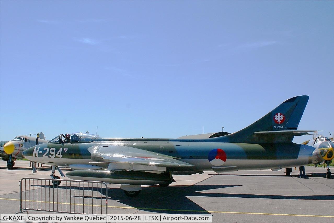 G-KAXF, 1956 Hawker Hunter F.6A C/N S4/U/3361, Hawker Hunter F.6A, Taxiing, Luxeuil-St Sauveur Air Base 116 (LFSX)