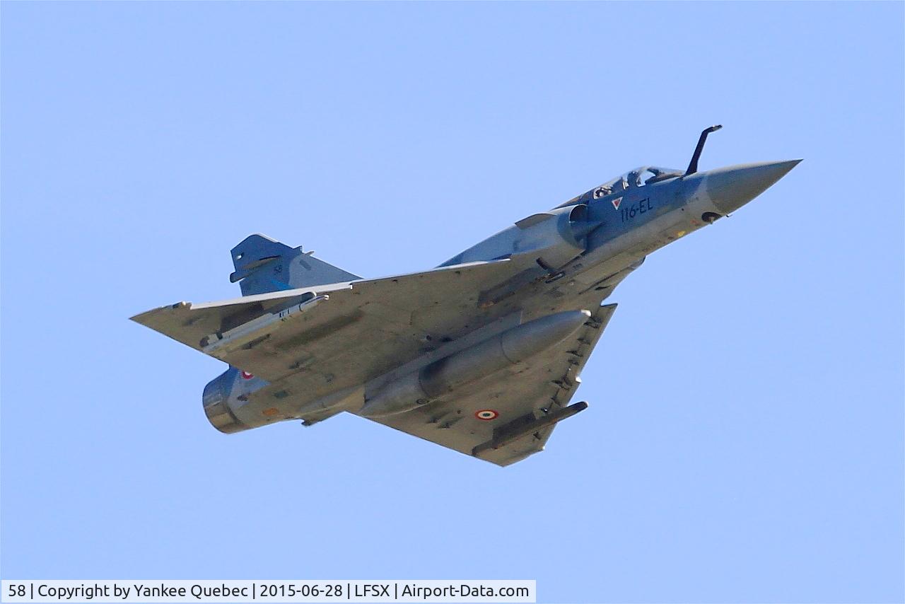 58, Dassault Mirage 2000-5F C/N 260, Dassault Mirage 2000-5F (116-EL), On display, Luxeuil-St Sauveur Air Base 116(LFSX)