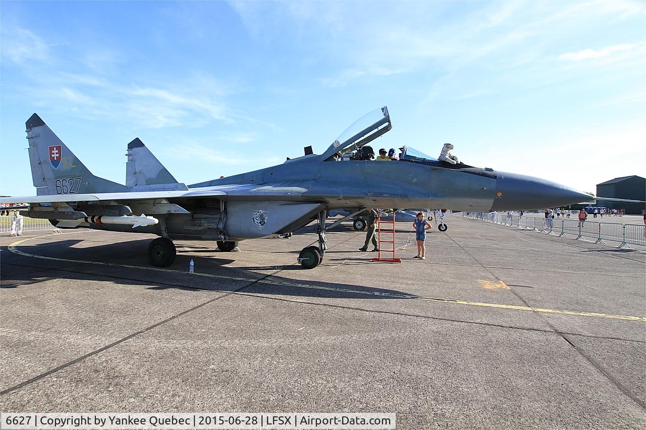 6627, Mikoyan-Gurevich MiG-29AS C/N 2960536066, Mikoyan-Gurevich MiG-29AS, Tail close up view, Static display, Luxeuil-Saint Sauveur Air Base 116 (LFSX)