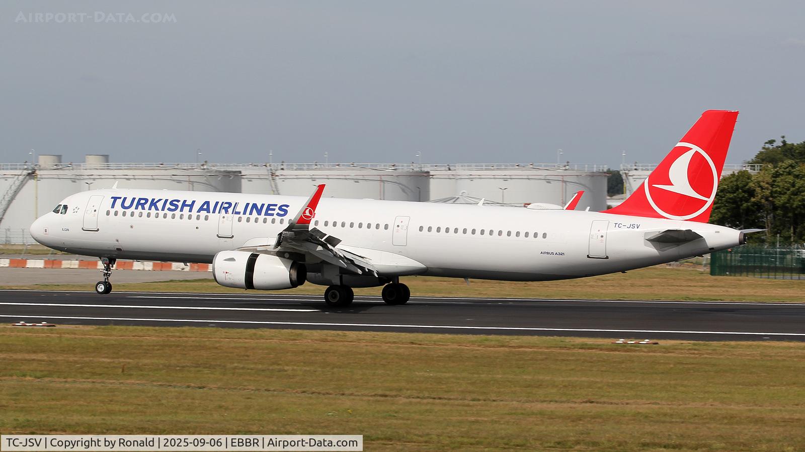 TC-JSV, 2015 Airbus A321-231 C/N 6751, at ebbr
