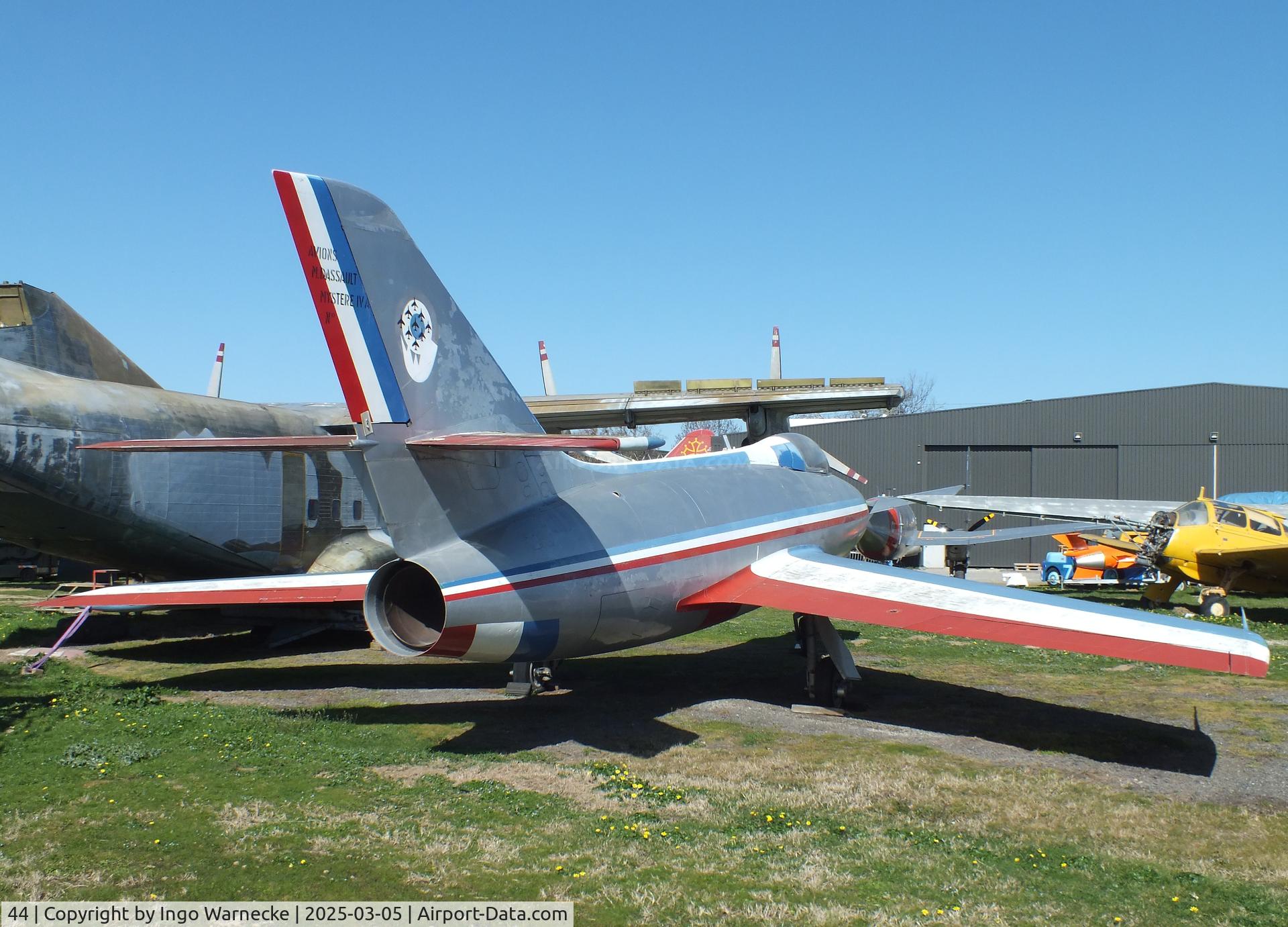 44, Dassault Mystere IVA C/N 44, Dassault Mystere IV A at the Ailes Anciennes Toulouse Museum, Blagnac