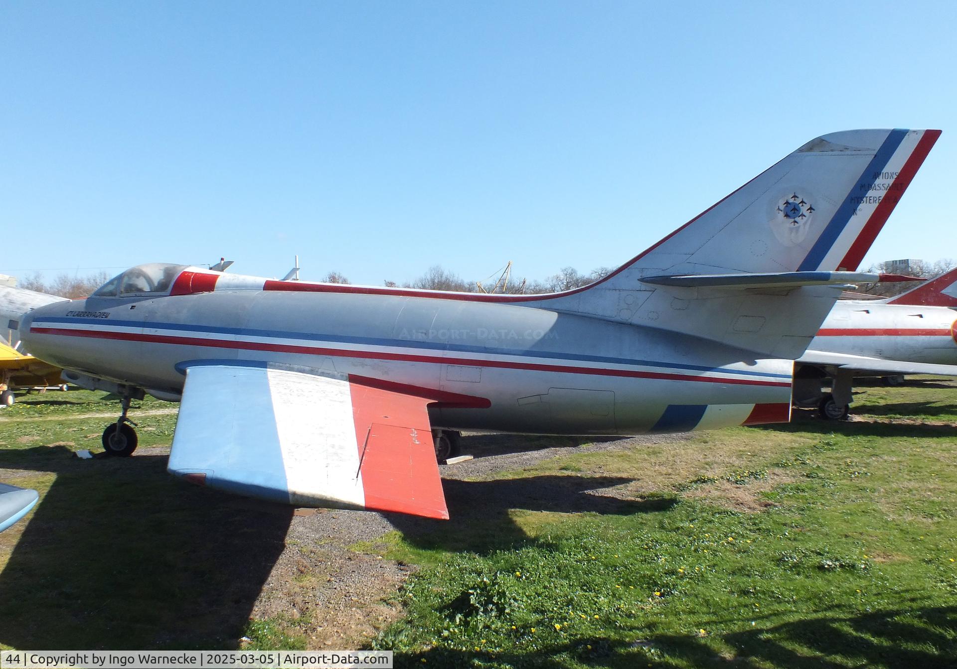 44, Dassault Mystere IVA C/N 44, Dassault Mystere IV A at the Ailes Anciennes Toulouse Museum, Blagnac