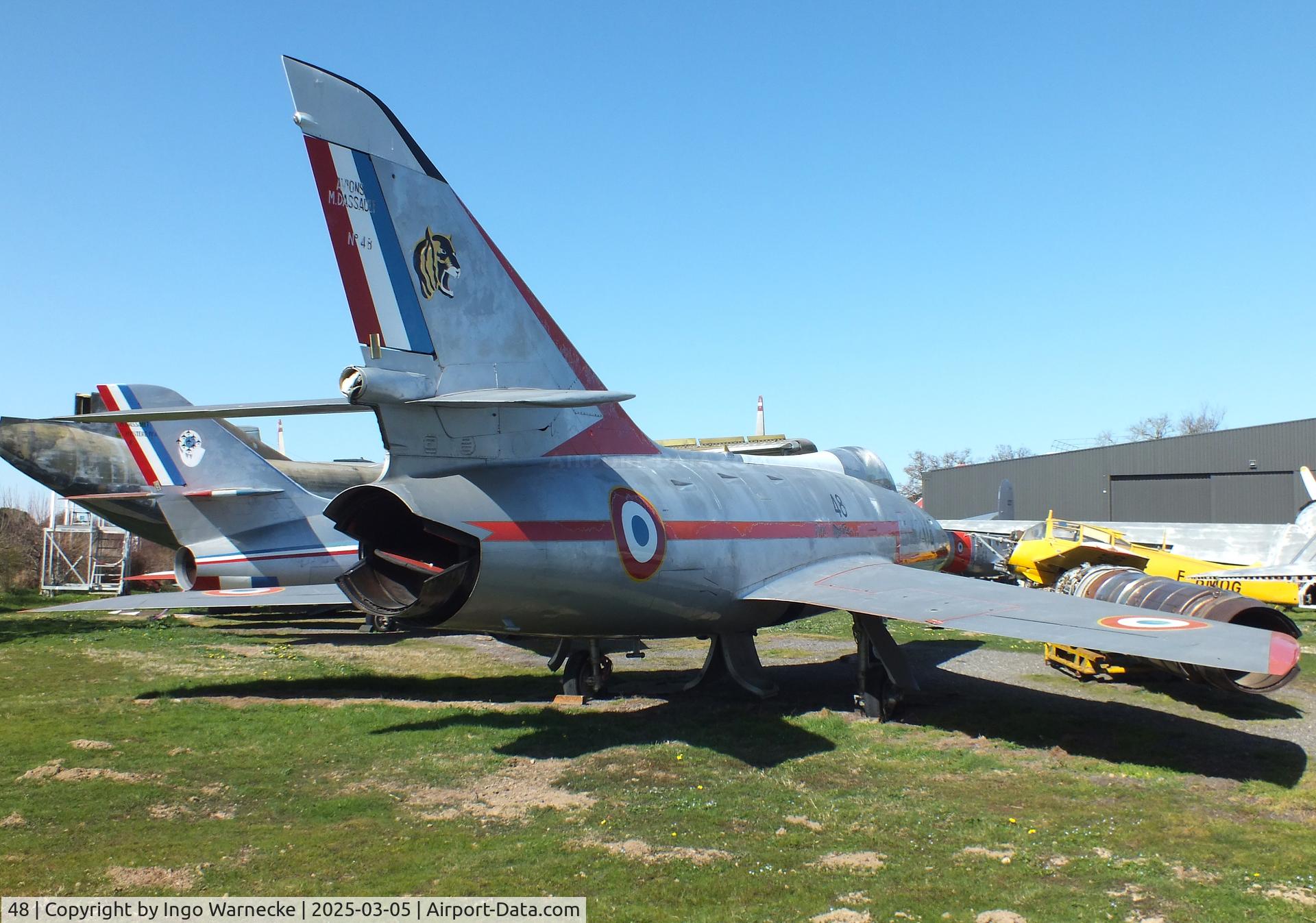48, Dassault Super Mystere B.2 C/N 48, Dassault Super Mystere B.2 at the Ailes Anciennes Toulouse Museum, Blagnac