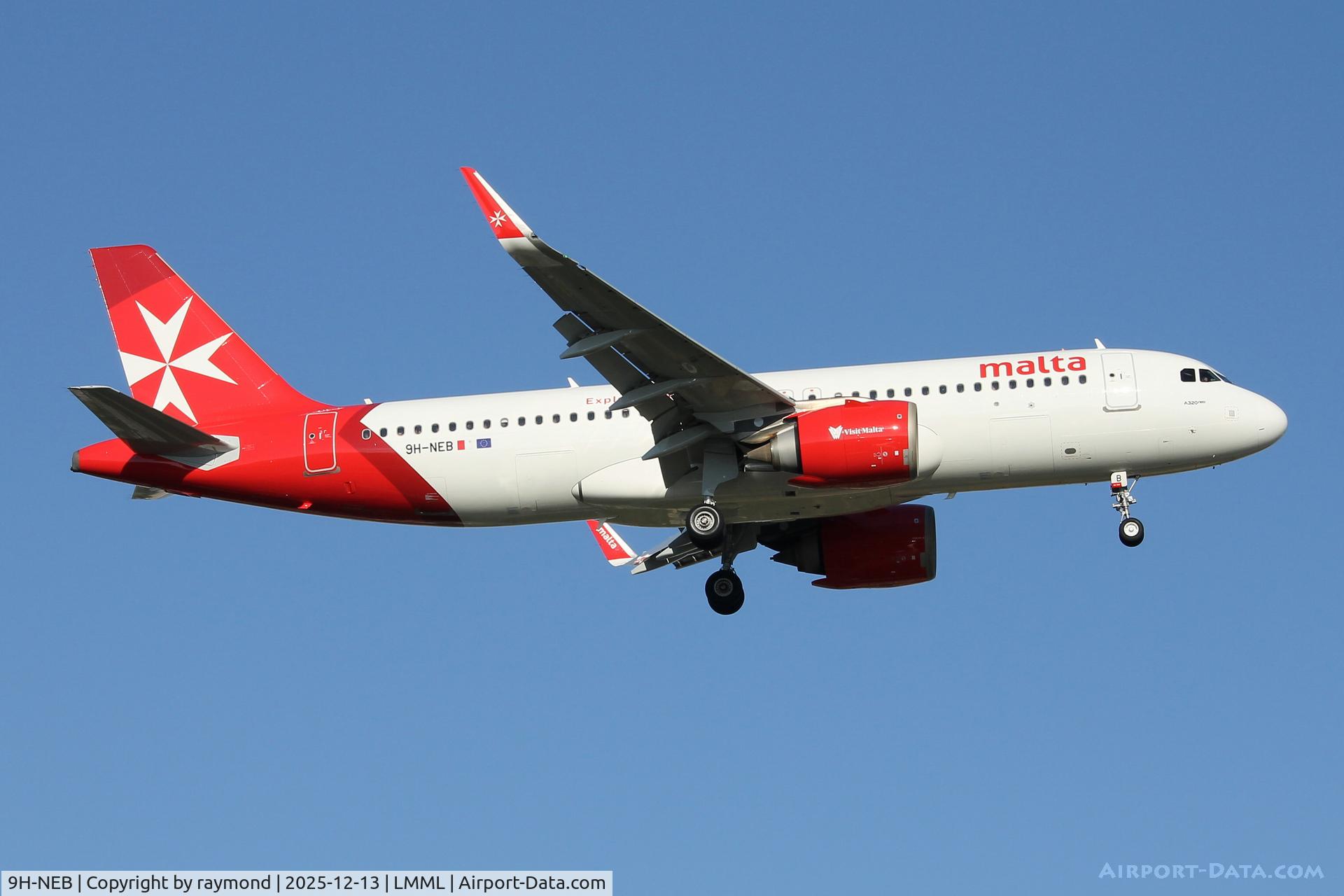 9H-NEB, 2019 Airbus A320-251N C/N 8940, KM Malta Airlines Airbus A320-251N reg 9H-NEB on final approach in Malta.