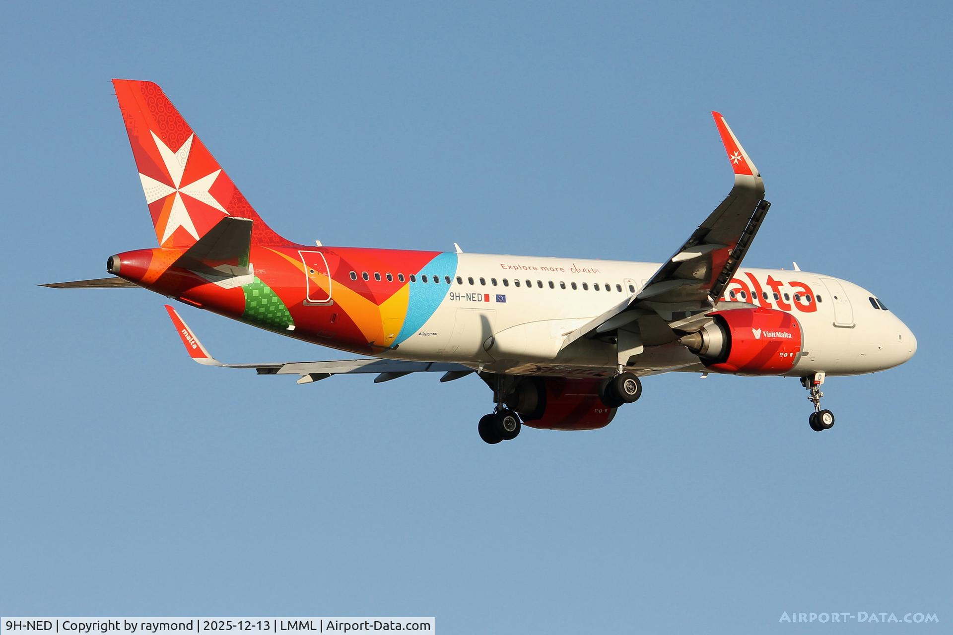 9H-NED, 2020 Airbus A320-251N C/N 10106, Airbus A320-251N reg 9H-NED of KM Malta Airlines still in the former Air Malta livery landing in Malta RW13.
