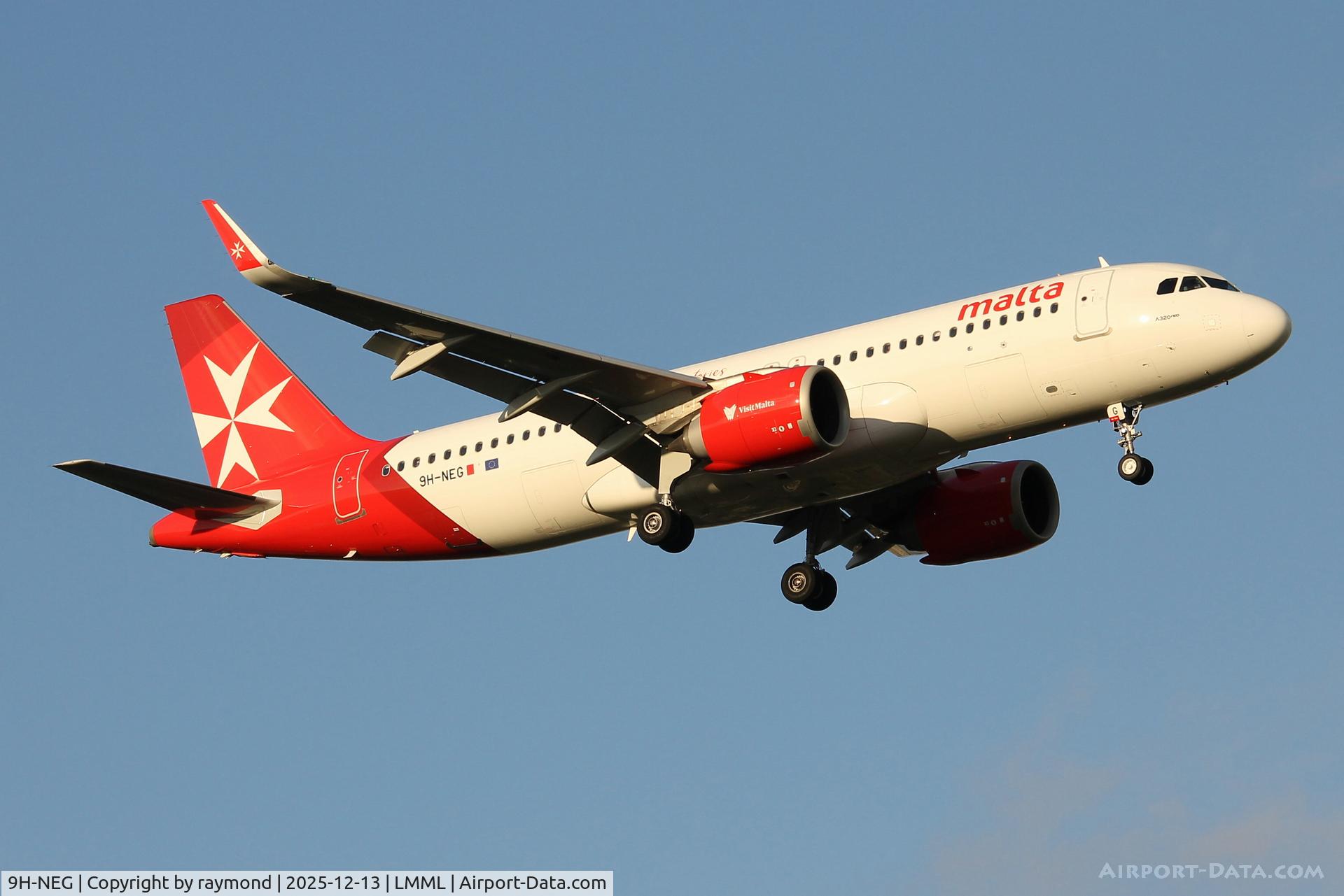 9H-NEG, 2024 Airbus A320-251N C/N 12182, Airbus A320-251N reg 9H-NEG of KM Malta Airlines landing RW13 Malta.