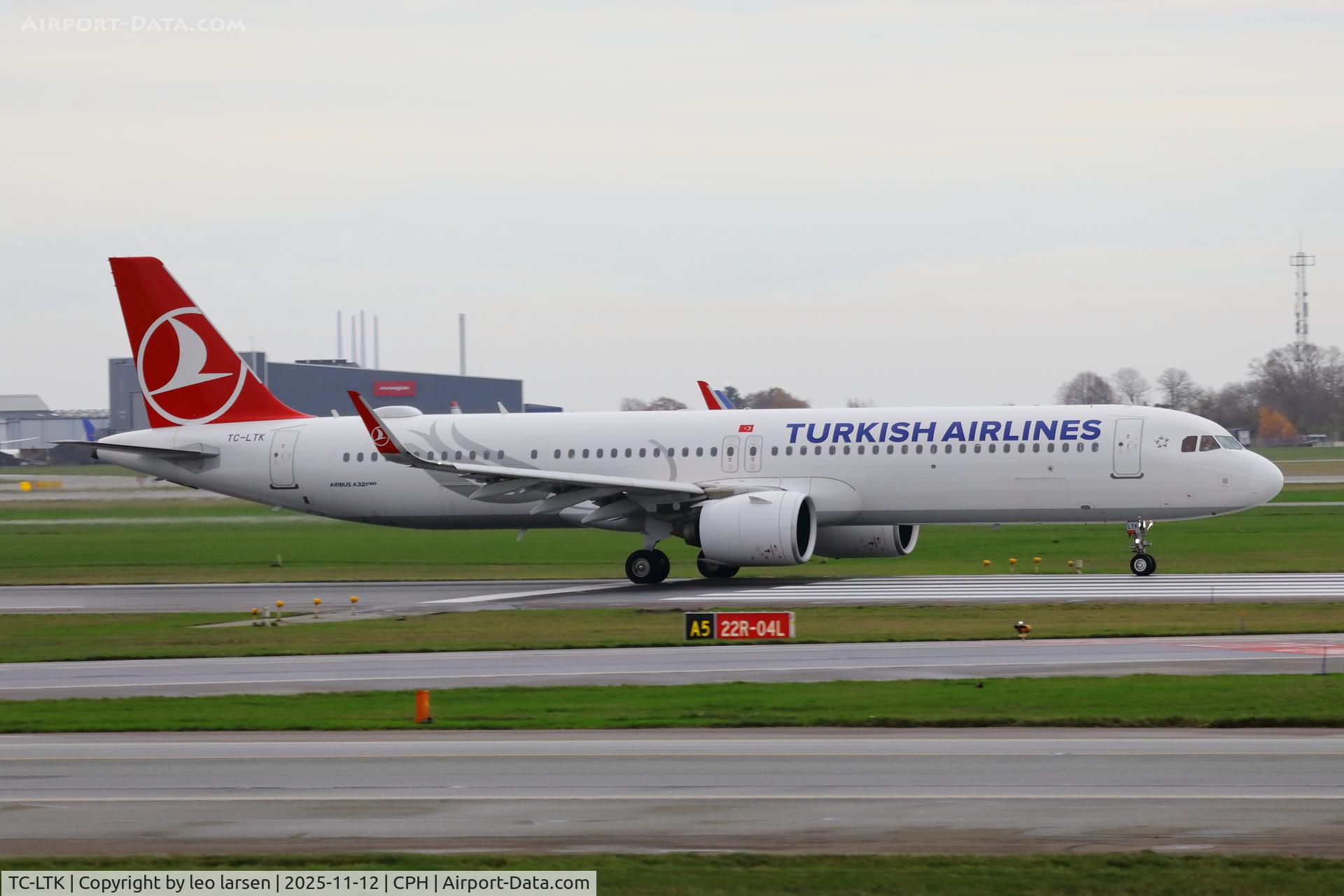 TC-LTK, 2022 Airbus A321-271 NX C/N 10751, Copenhagen 12.11.2025