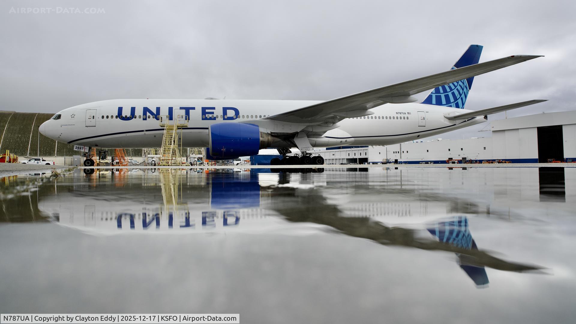 N787UA, 1997 Boeing 777-222 C/N 26939, SFO 2025